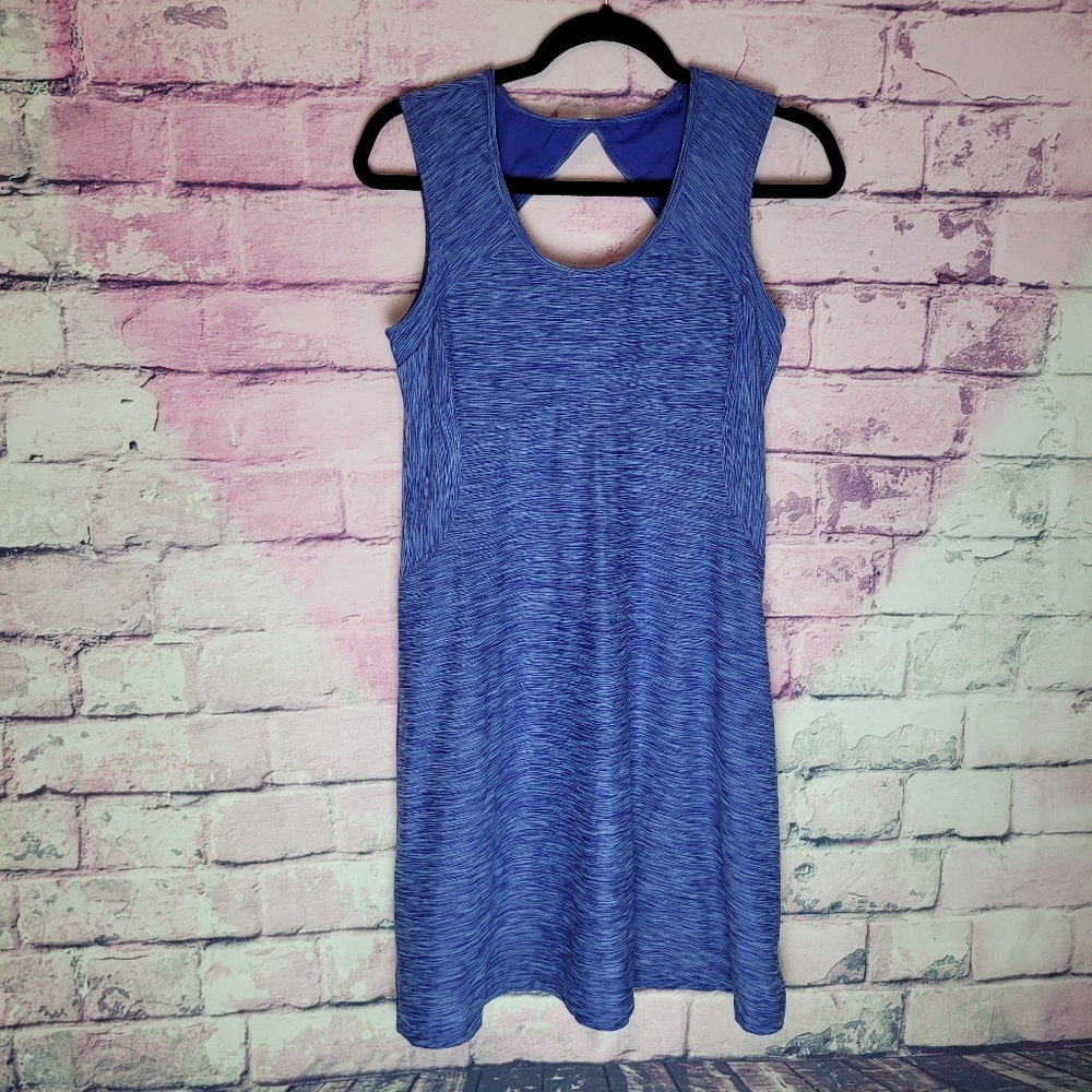 PRANA CALICO DRESS IN COBALT SPACE DYE WOMENS SMALL